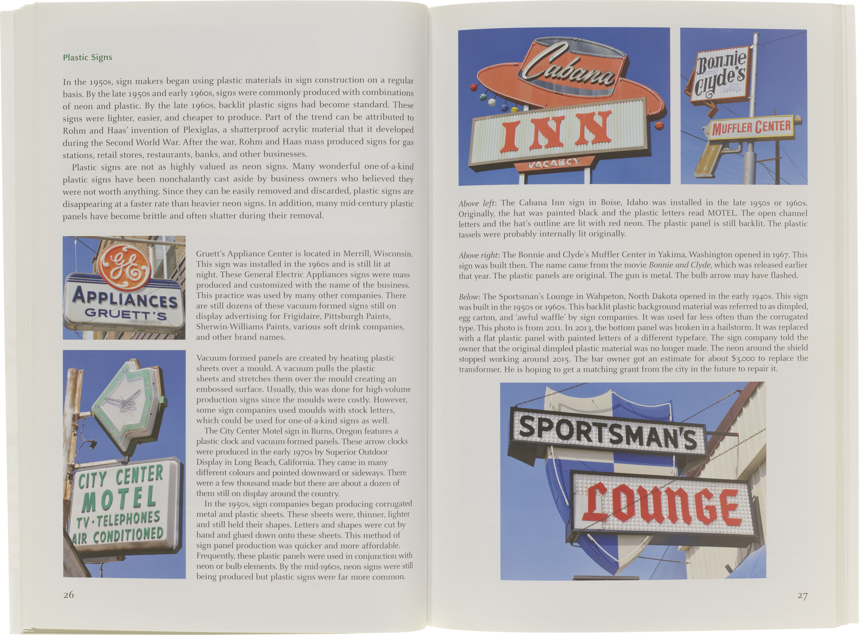 Debra Jane Seltzer, Inside page of Vintage Signs of America, Amberley Publishing, 2018
