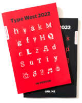 Covers (both sides) of Type West 2022 type specimen booklet
