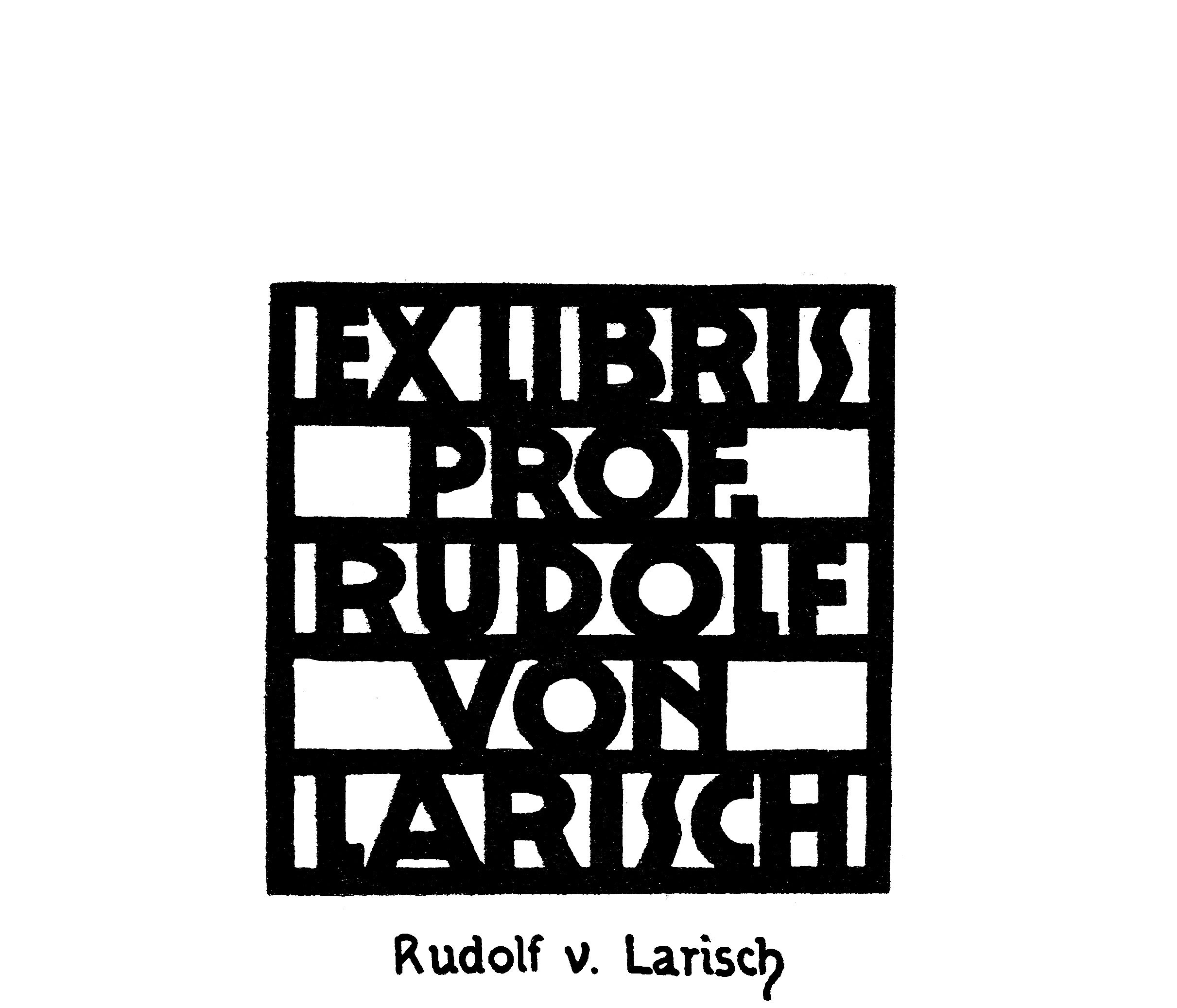 Bookplate by Rudolf von Larisch