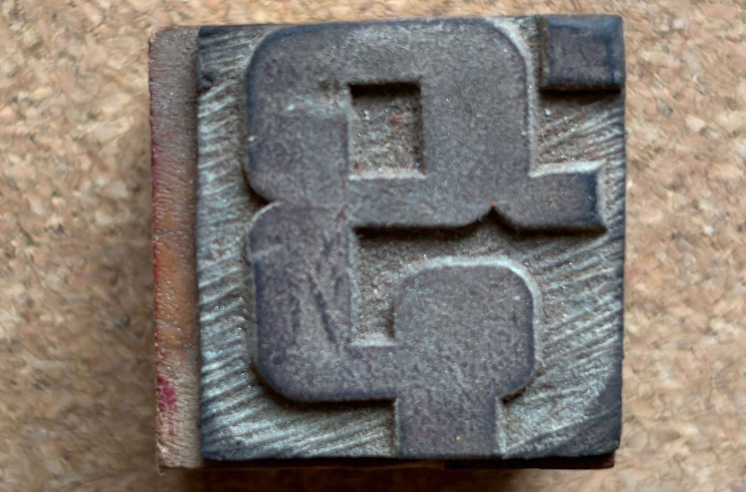 Rubber stamp pattern for the letter क्ष