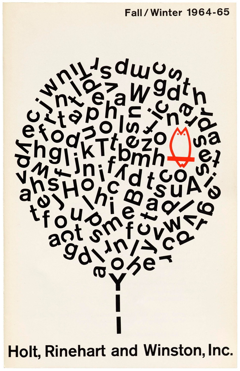 Elaine Lustig Cohen, catalog for Holt, Reinhart and Winston, NY, 1964.