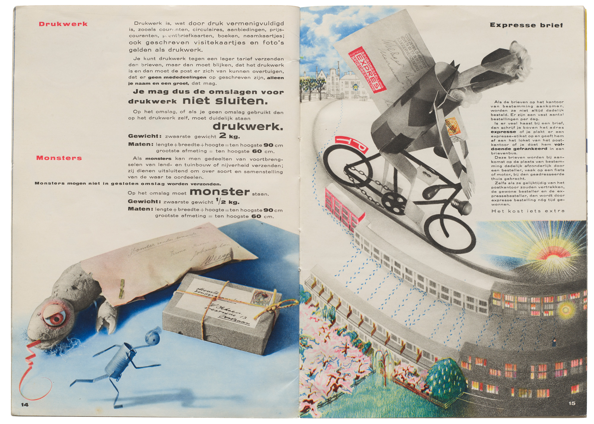 Het boek van PTT (cover and spread), 1938