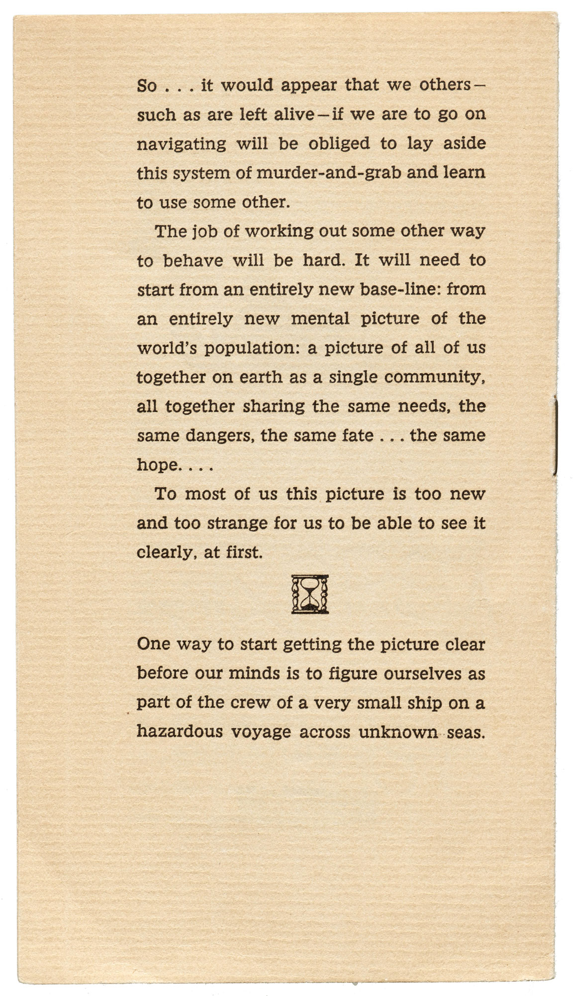 W. A. Dwiggins, Good Ship Earth, Typophiles, NY, 1943 - back cover
