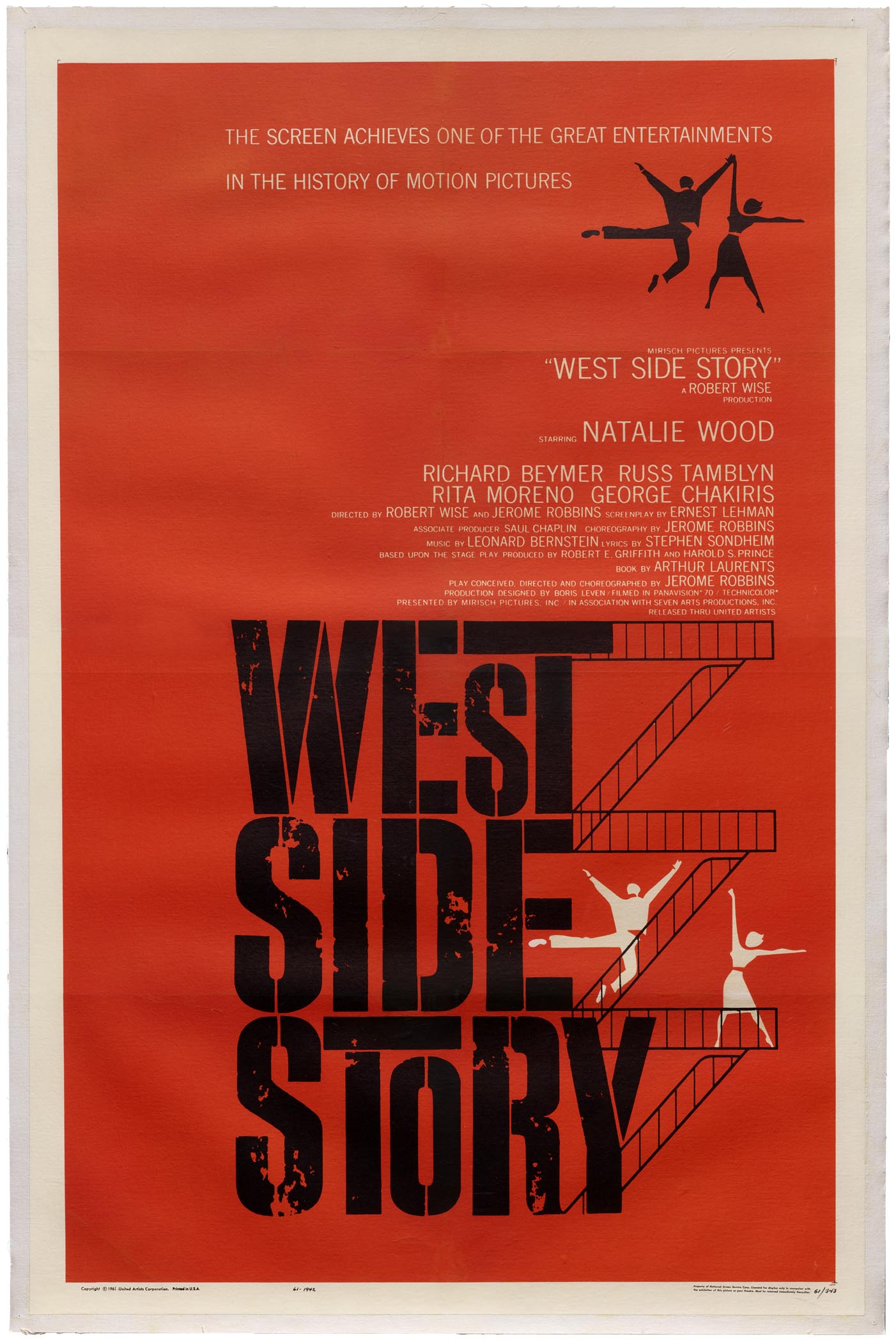 Joseph Caroff (not Saul Bass), West Side Story, 1961.