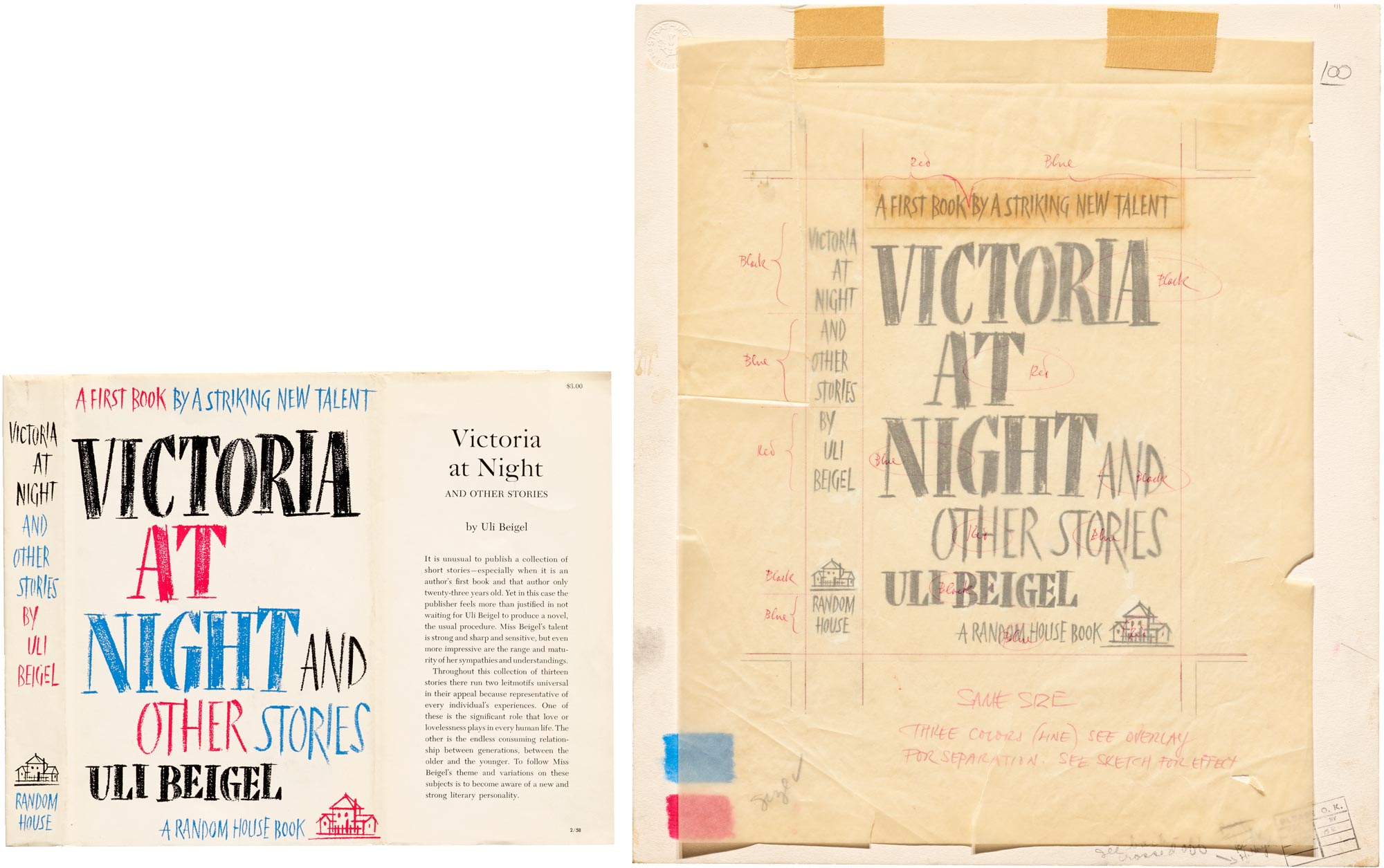 Philip Grushkin, jacket for “Victoria at Night and Other Stories”