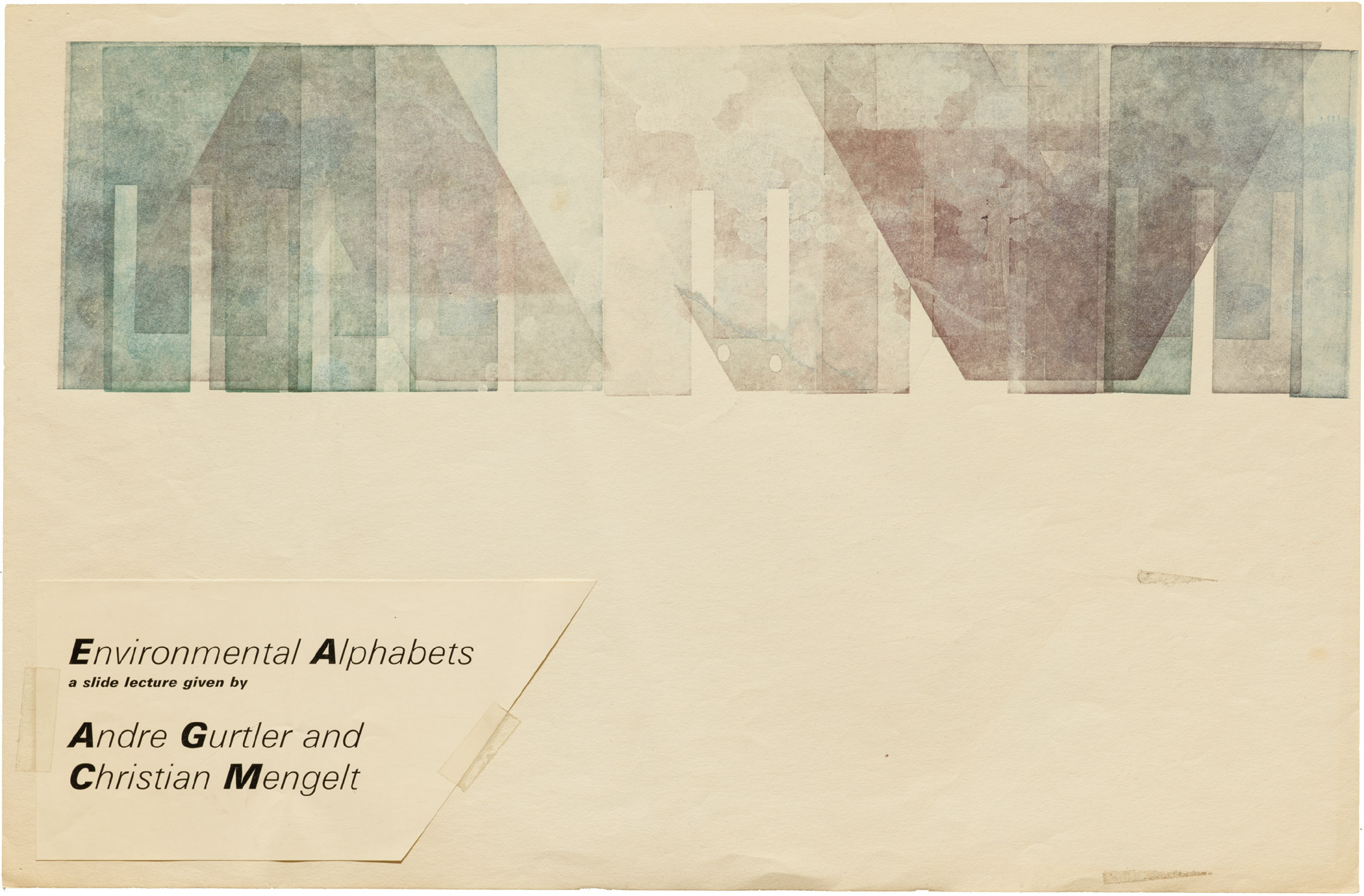 Jack Stauffacher, wood type print, 13’’ x 20’’