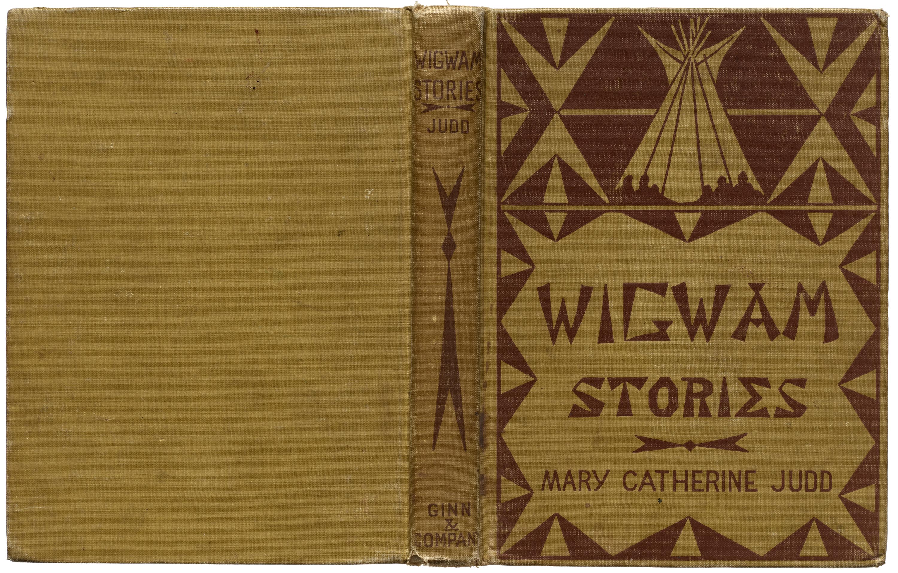 Angel DeCora, binding for Wigwam Stories, 1906 (first published 1902), Collection of Letterform Archive.