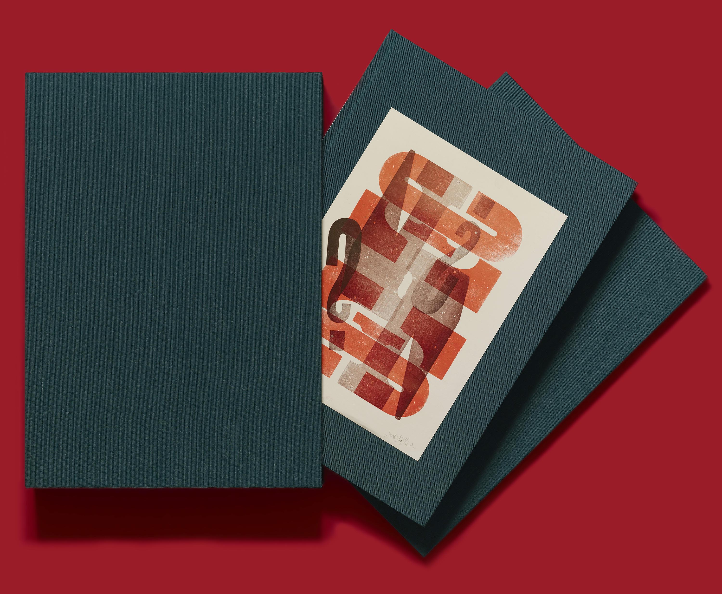 The deluxe edition of Only on Saturday, with its portfolio of letterpress proofs.
