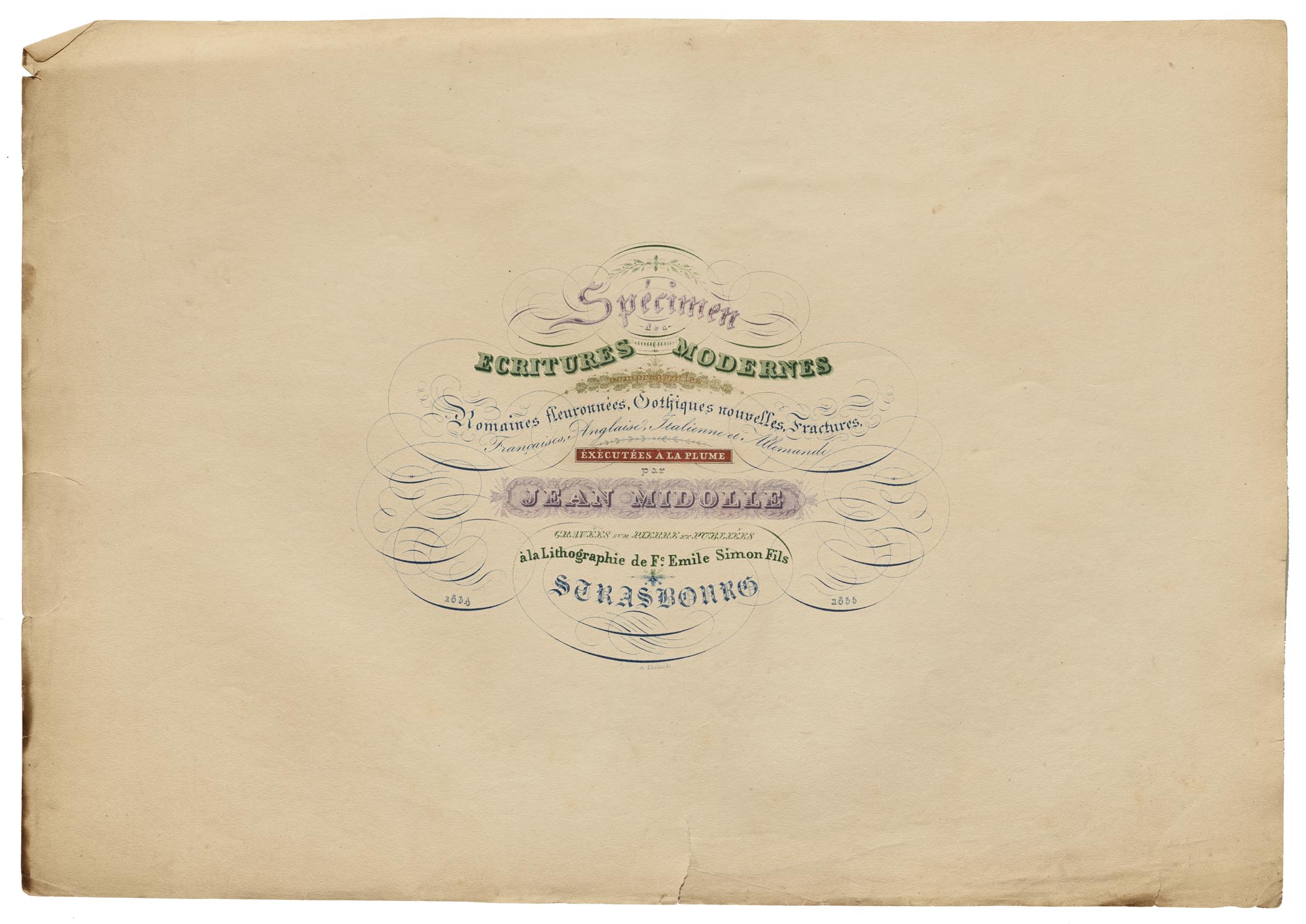 Jean Midolle, Title Page, Emile Simon fils press, France, 1835.
