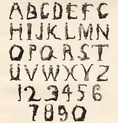 “A Human Alphabet”, The Three Delevines, William FitzGerald, The Strand, Vol 14. New York, 1897.