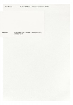 Paul Rand letterhead and business cards, 1960-1980.