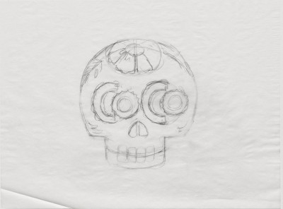 Title treatment sketch for Coco