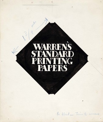 Original artwork, Warren’s Standard Printing Papers.
