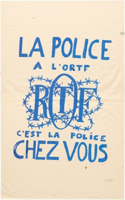 Atelier Populaire poster: La Police A L’ORTF, C’est La Police Chez Vous (Police at the ORTF Means Police in Your Home)