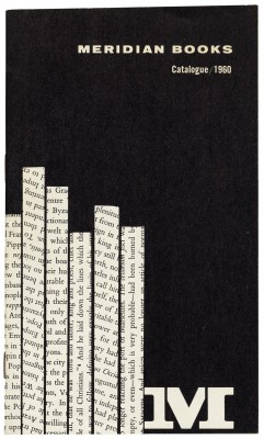Elaine Lustig Cohen, catalog for Meridian Books, New York, 1960.