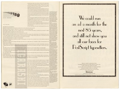 Pages 32–33, Emigre #11, Berkeley, Emigre Graphics, 1989.