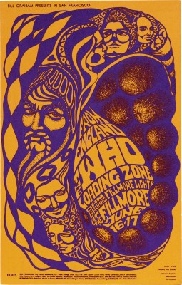 Bonnie MacLean, The Who at The Fillmore handbill, 1967.