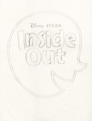 Title treatment sketch for Inside Out.