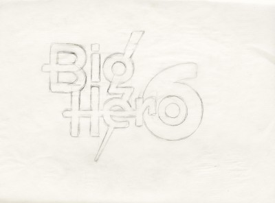 Title treatment sketch for Big Hero 6.