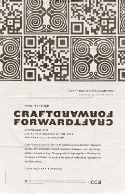 Mark Fox and Angie Wang / Design is Play, CCA Craft Forward poster, 2011.
