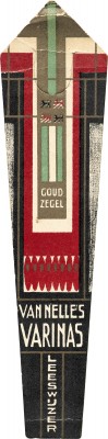 Jacob Jongert, Van Nelle's tobacco bookmark (front), Rotterdam, ca. 1925.