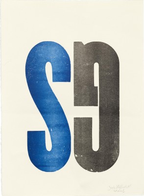 Proof print for Wooden Letters from 300 Broadway, 1998