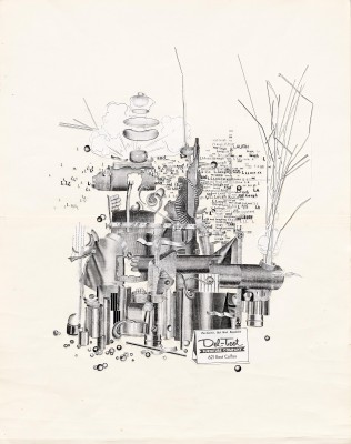  Martin Venezky / Appetite Engineers, Process collage for Del-Teet Furniture Company, date unknown.