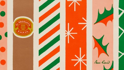 Paul Rand, holiday advertising for El Producto Cigars, 1954.