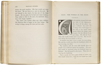 Angel DeCora, initial for Wigwam Stories, 1906 (first published 1902), Collection of Letterform Archive.