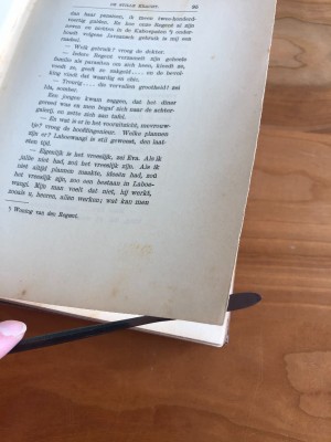 Spatula used to turn a page