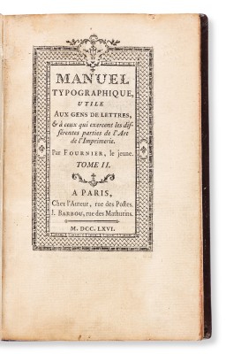 Le Jeune Fournier, Manuel Typographique, Paris, 1764.