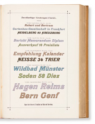 Musterbuch der Bauer’schen Giesserei specimen book, Bauer'schen Giesserei, Frankfurt and Barcelona, 1900.