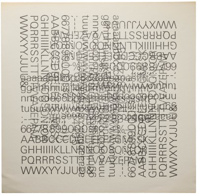 Untitled print, “Shifting & Inking” series, Jack Stauffacher, 1967. Collection of Letterform Archive.