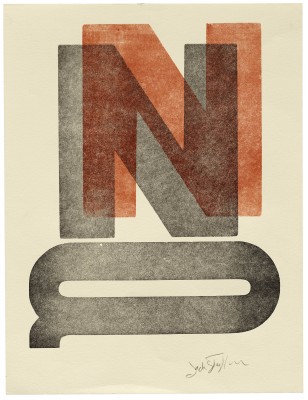 Untitled series print, Jack Stauffacher, date unknown. Collection of Letterform Archive.