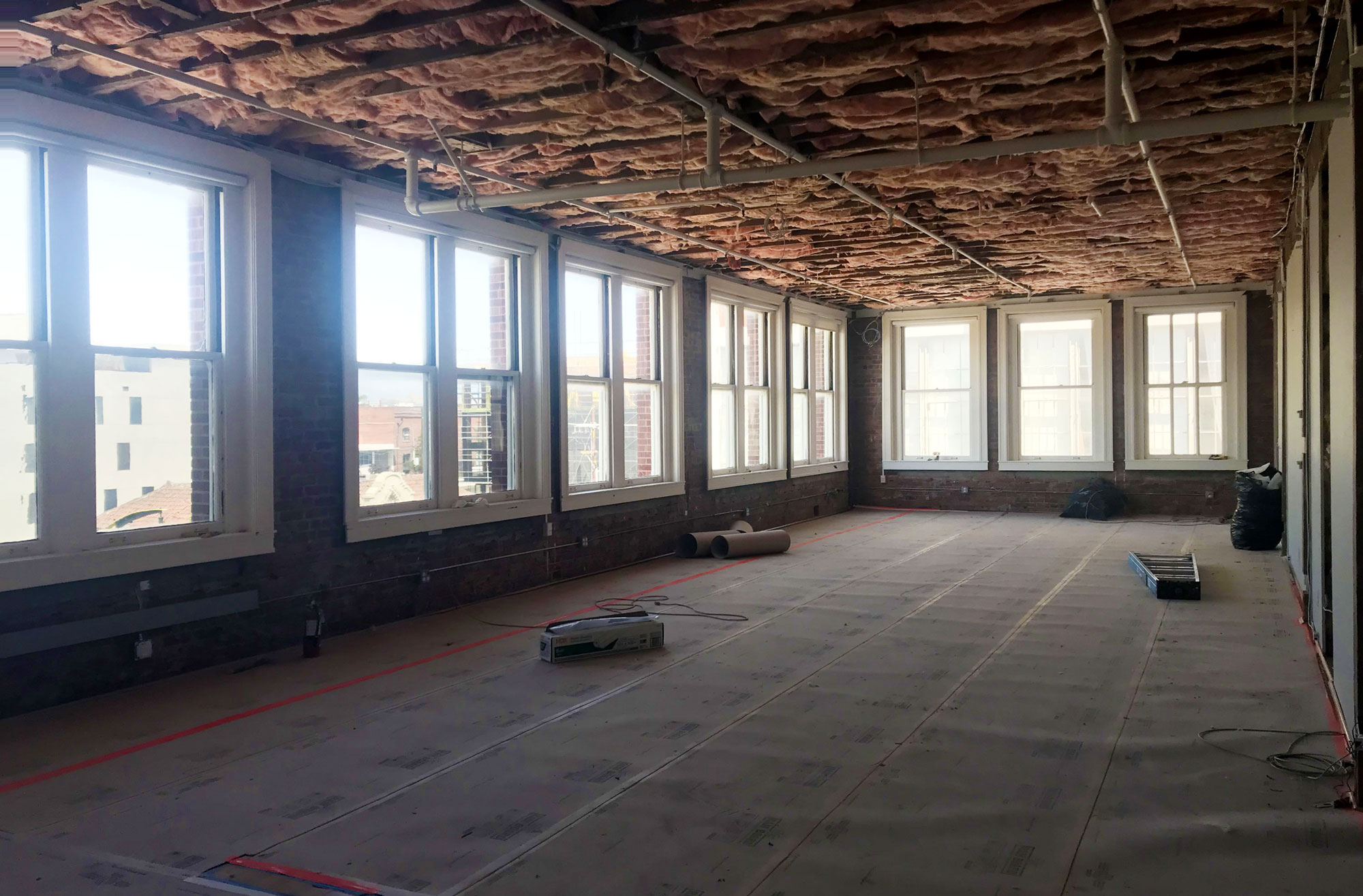 photo of Letterform Archive reading room under construction