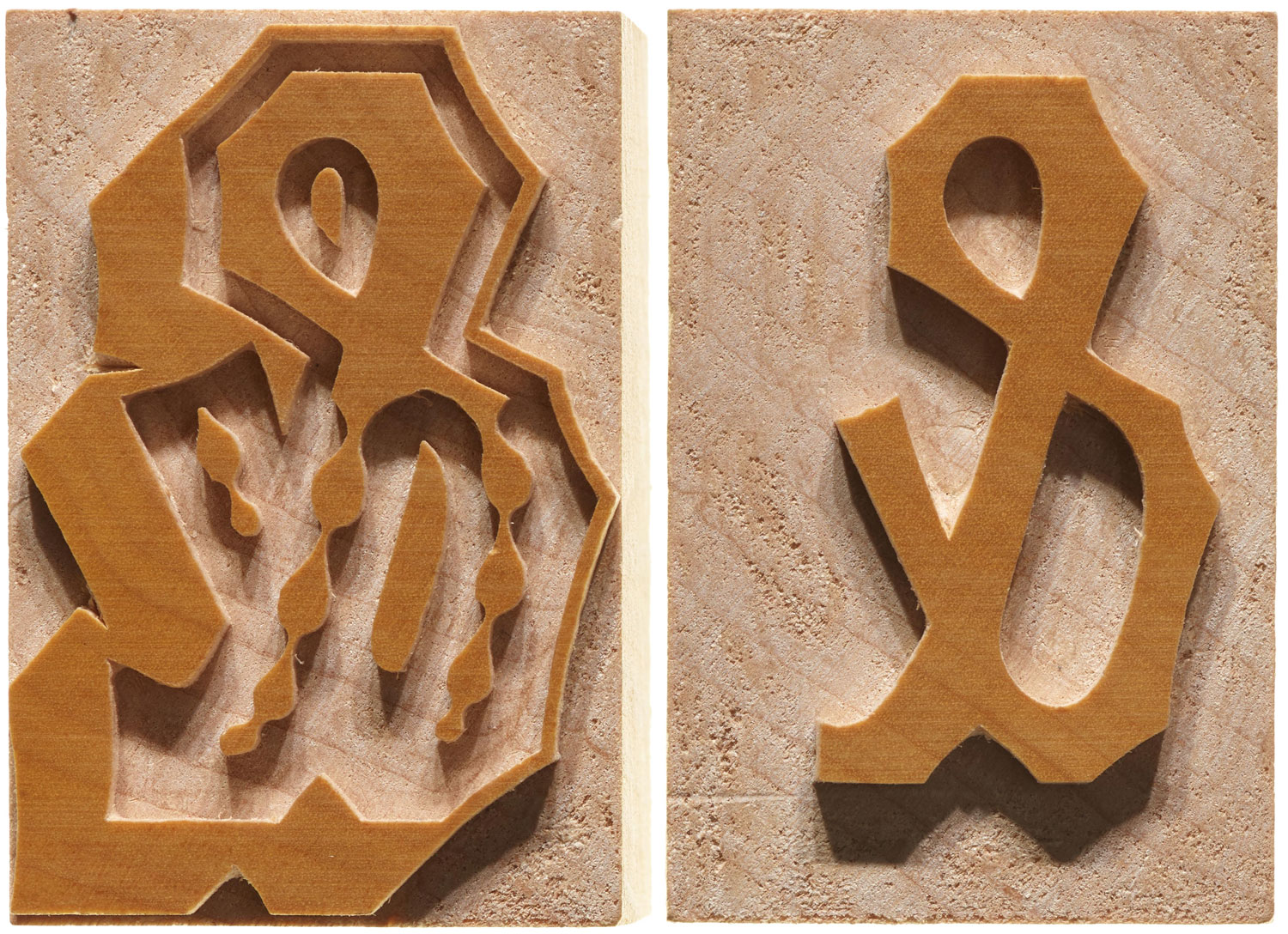 Chromatic ampersand from Virgin Wood Type